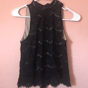 Black shirt with small open on back